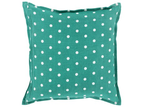 Surya Polka Dot Emerald Pillow
