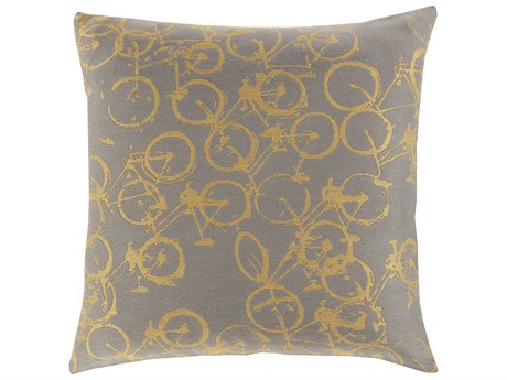 Surya Pedal Power Mustard Pillow