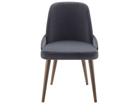 Surya Peregrine Black Suede Upholstered Arm Dining Chair