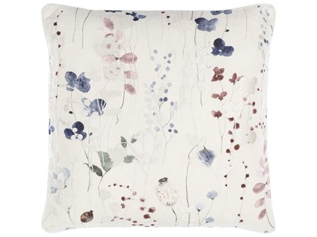 Surya Painterly Florals Ivory Lavender Pillow