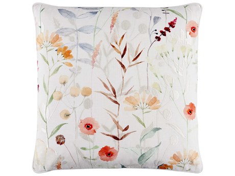 Surya Painterly Florals Off-White Pillow