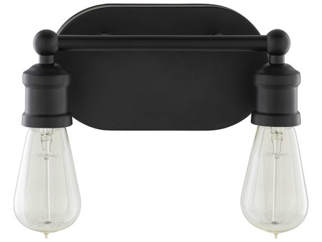 Surya Pierre 2-Light Black Vanity Light