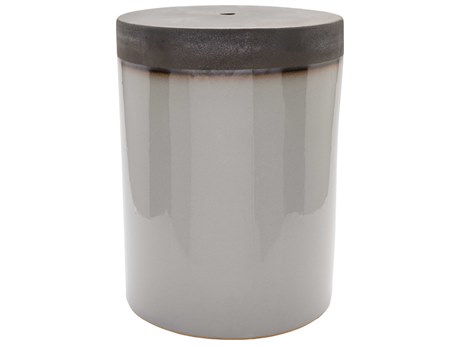Surya Palominas Dark Brown Gray Accent Stool