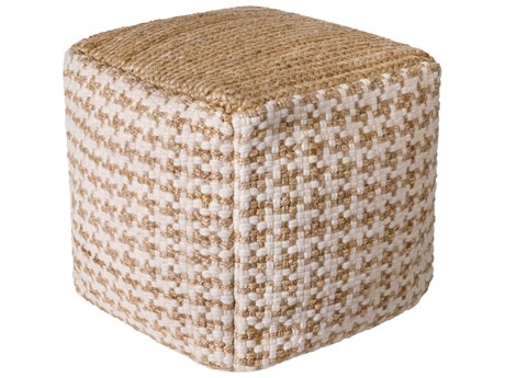 Surya Palna Beige Pouf