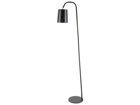 Surya Polly Black White Metal Floor Lamp