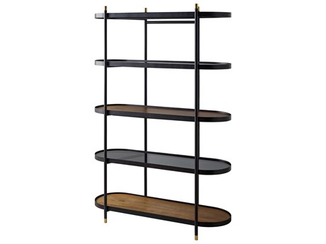 Surya Pearson Dark Brown Black Bookcase