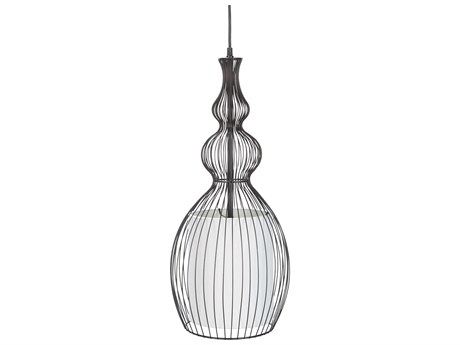 Surya Quinton 1-Light Black Cylinder Mini Pendant
