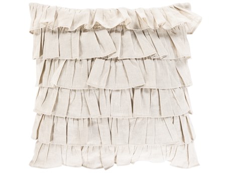 Surya Ruffle Oatmeal Pillow