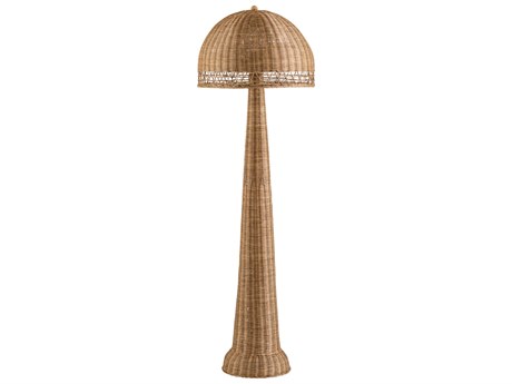Surya Ripa Wheat Rattan Brown Floor Lamp