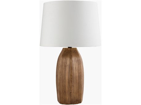 Surya Rosta Brown White Cotton Table Lamp