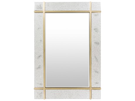 Surya Sadler Gold Rectangular Wall Mirror
