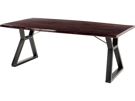 Surya Stavanger Rectangular Wood Brown Black Dining Table