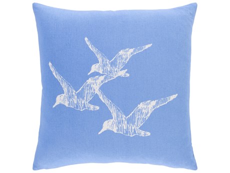 Surya Sea Life Sky Blue Pillow
