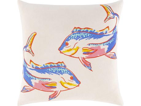 Surya Sea Life Cream Pillow