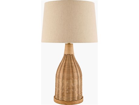 Surya Senja Wheat White Cotton Off Buffet Lamp Set of 2
