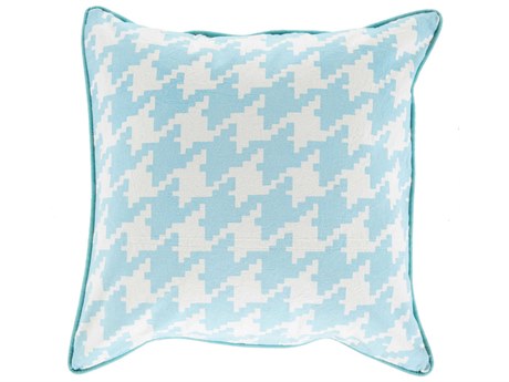 Surya Houndstooth Mint Pillow