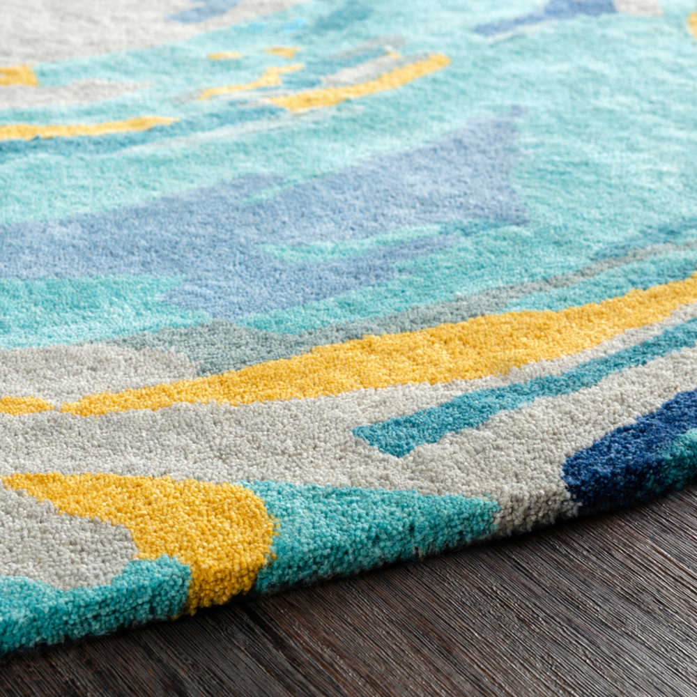 Surya Technicolor Mint / Denim Sage Navy Mustard Teal Light Gray