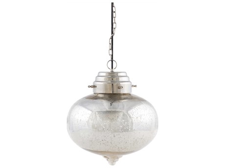 Surya Martel 1-Light Metallic Silver Pendant
