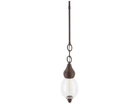 Surya Tenison 1-Light Rust Brown Mini Pendant