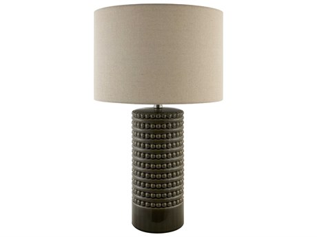 Surya Tolfa Dark Brown Beige Linen Buffet Lamp
