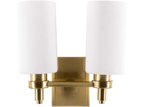 Surya Tallulah 2-Light Metallic Brass Vanity Light