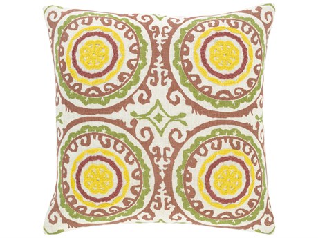 Surya Termez Olive Pillow