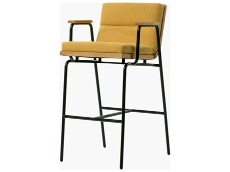 Surya Thomas Black Upholstered Bar Stool