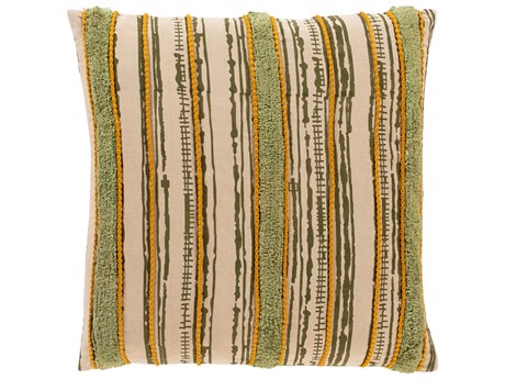 Surya Tanzania Olive / Beige / Camel Pillow