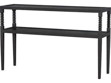 Surya Vansaar Rectangular Wood Black Console Table