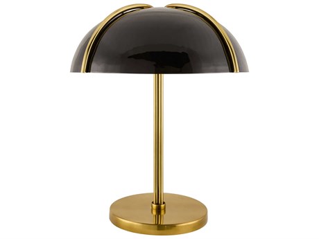 Surya Vidrek Gold Black Metal Table Lamp