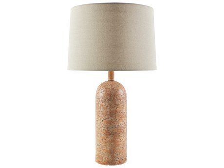 Surya Valle Red Wheat Linen Brown Buffet Lamp
