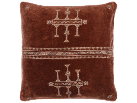 Surya Velour Burnt Sienna Pillow