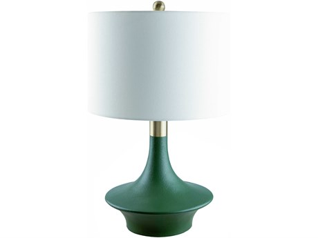 Surya Veneto Dark Green Translucent Table Lamp