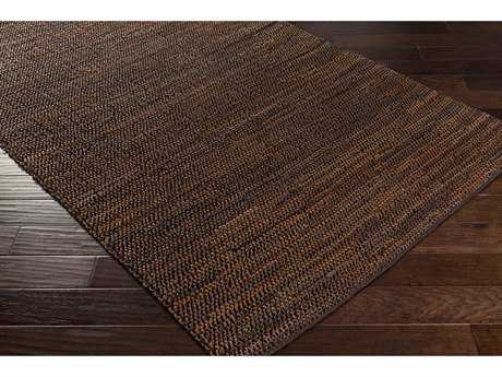 Leather Rugs Area For Luxedecor Surya Vista Rectangular Camel Dark Brown Area Rug