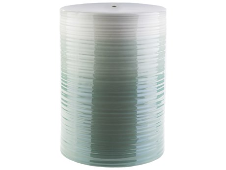 Surya Waverly White Sage Seafoam Green Accent Stool