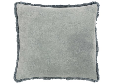 Surya Washed Cotton Velvet Slate Pillow