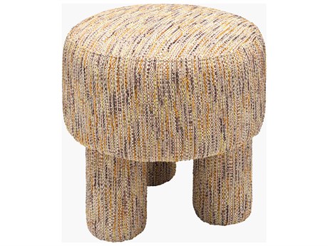 Surya Welly Taupe Beige Upholstered Ottoman