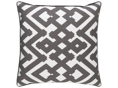 Surya Zig Zag White Pillow