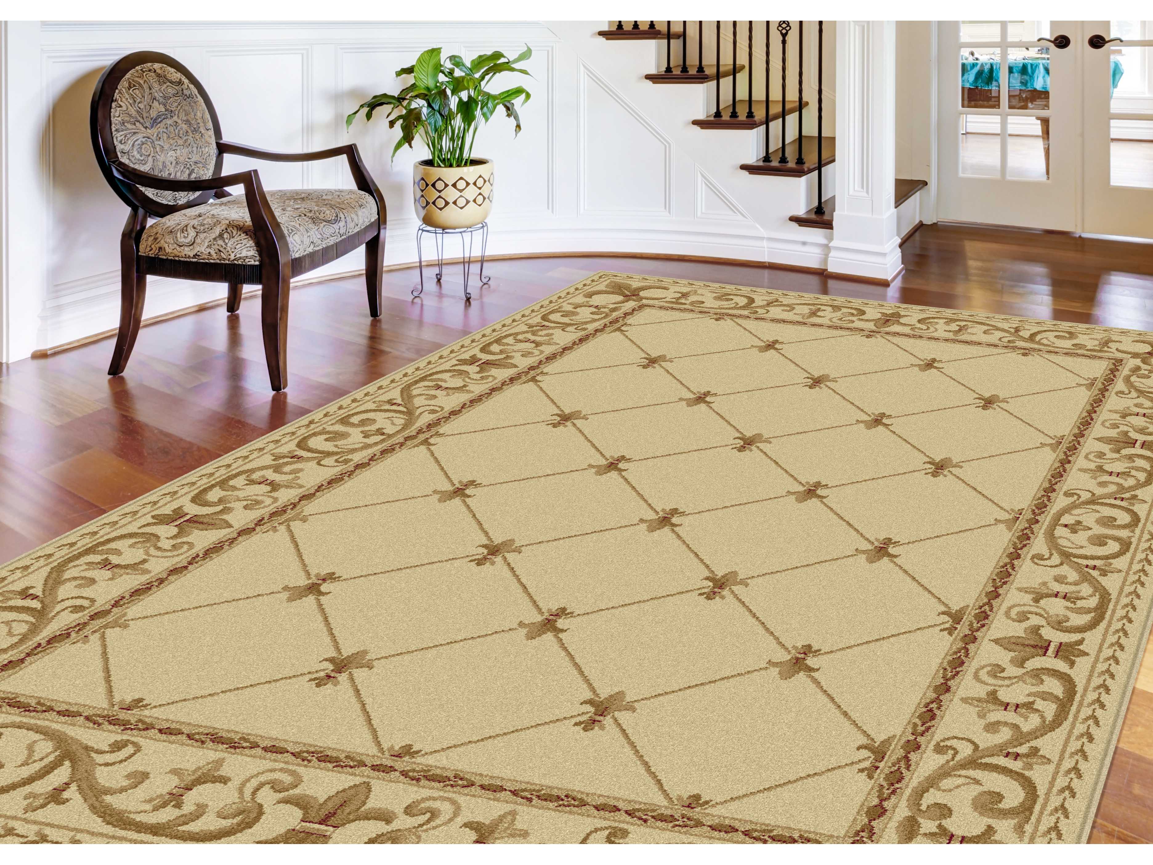 Tayse Rugs Sensation Orleans Rectangular Ivory Area Rug TA4882IVORY