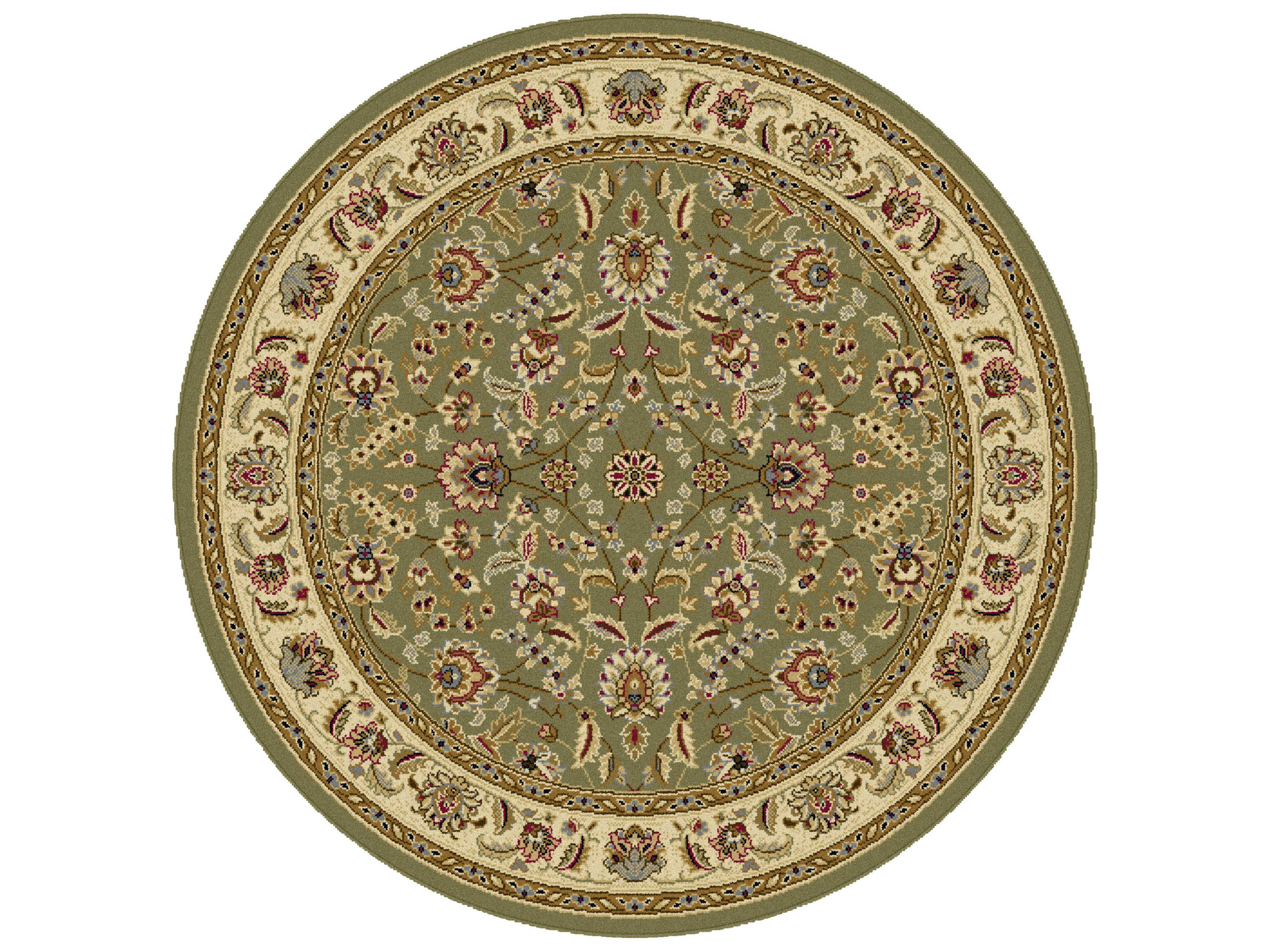 Tayse Rugs Laguna Lizbeth Round Green Area Rug ...