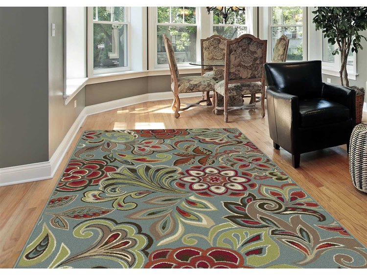 Tayse Rugs Deco Dilek Rectangular Green Area Rug TADCO1023
