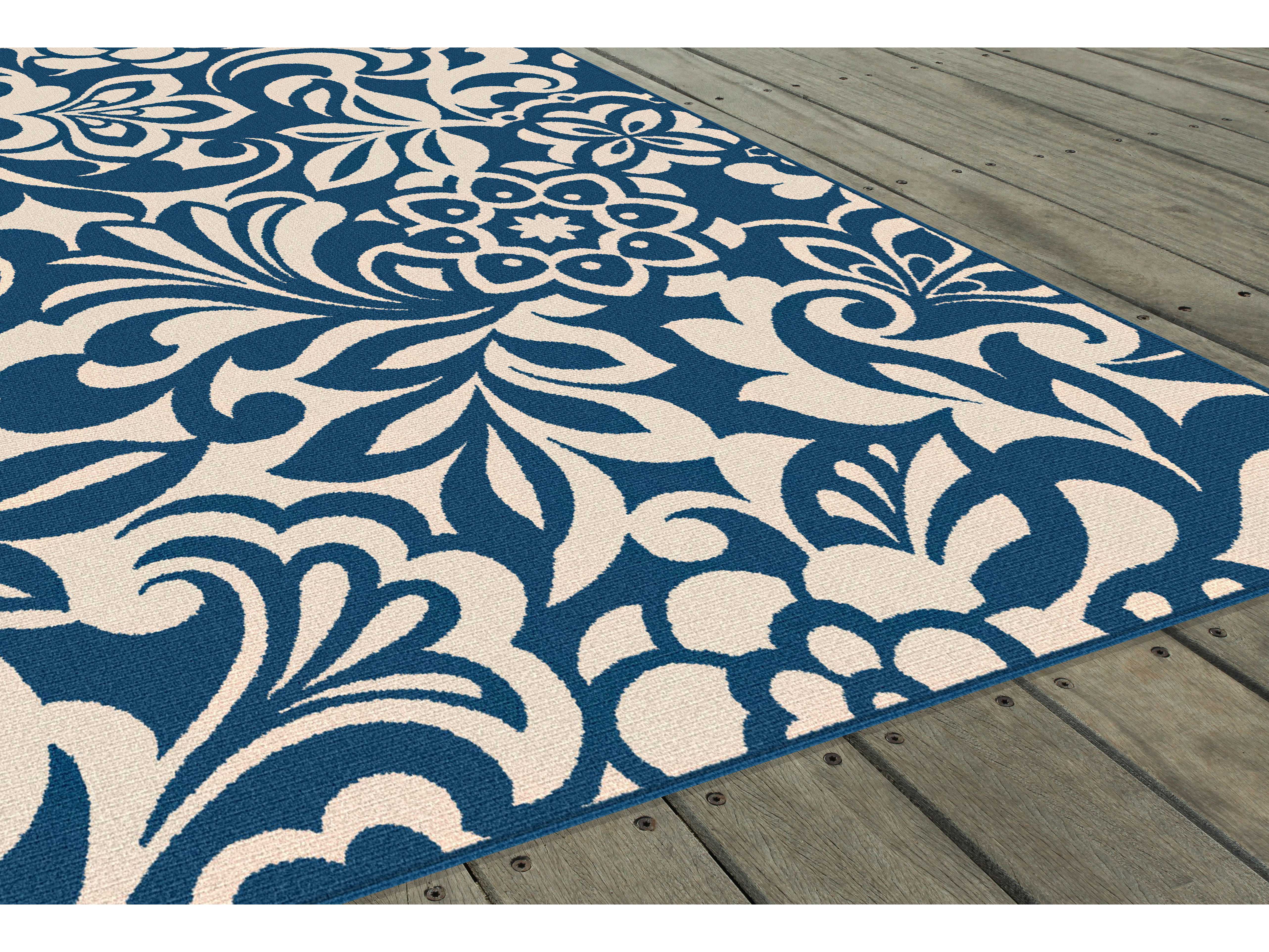 Tayse Rugs Garden City Tahari Rectangular Navy & Ivory Area Rug TAGCT1031