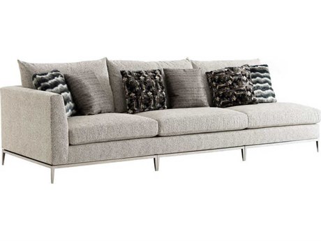 Theodore Alexander Loxely Antique Bronze Upholstered LAF Sofa