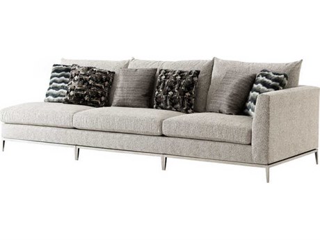 Theodore Alexander Loxely Antique Bronze Upholstered RAF Sofa