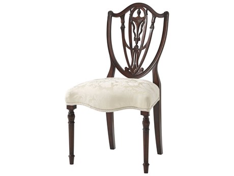 Theodore Alexander Ta Originals Acacia Wood Brown Upholstered Side Dining Chair