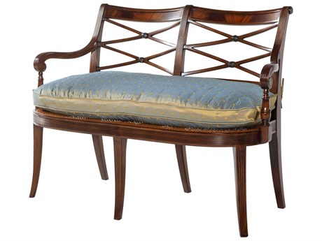 Theodore Alexander Brown Upholstered Accent Bench