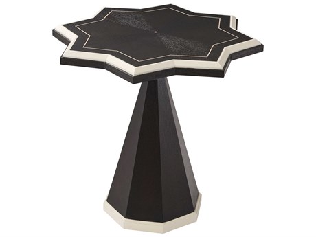 Theodore Alexander Richard Mishaan Wood Espresso Tortuga Sands End Table