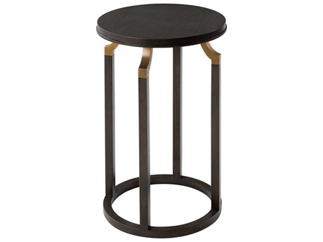Theodore Alexander Round Wood Ardoise End Table