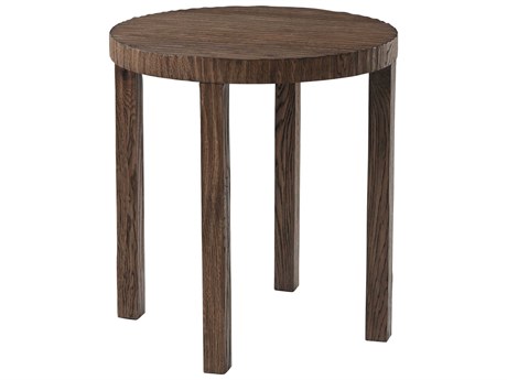 Theodore Alexander Isola Round Wood Charteris End Table