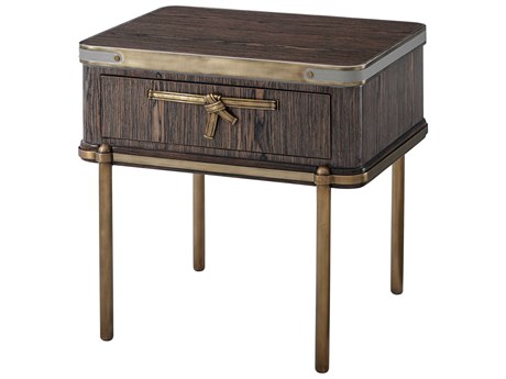Theodore Alexander Ta Iconic Rectangular Wood Light Grey Nature End Table